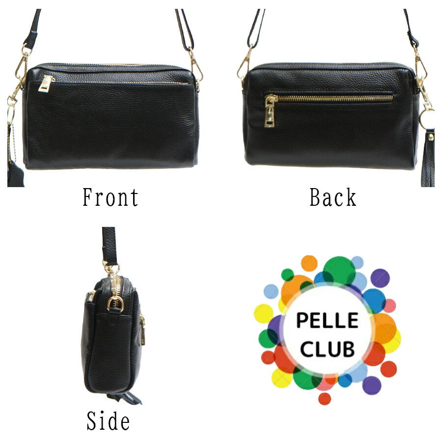 【PELLE CLUB】X-0855C スクエアドリームショルダー 斜めがけ かばん カバン 鞄  バッグ ペレクラブ ブラック キャメル グレー  ライトグレー ネイビー オレンジ パールグリーン ピンク パープル イエロー かわいい おしゃれ 母の日 敬老の日