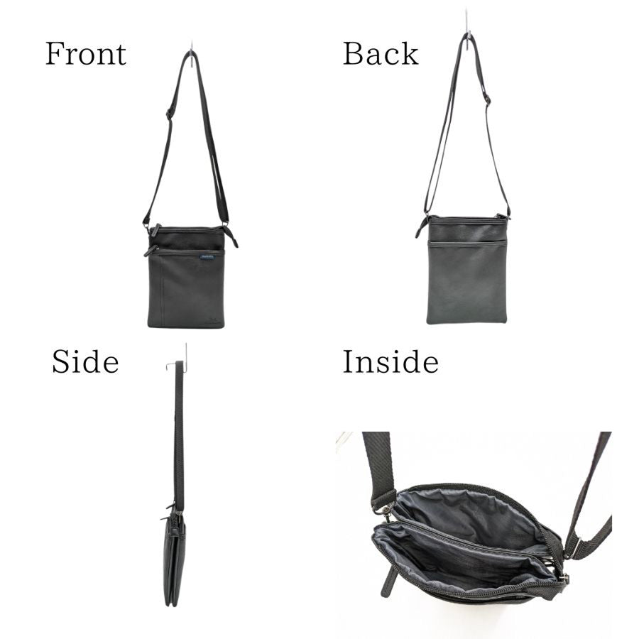 【POLOCHAMPS】 pcp102 ミニショルダー ショルダーバッグ 斜め掛け 使いやすい 普段使い コンパクト シンプル カジュアル ユニセックス プレゼント ブラック