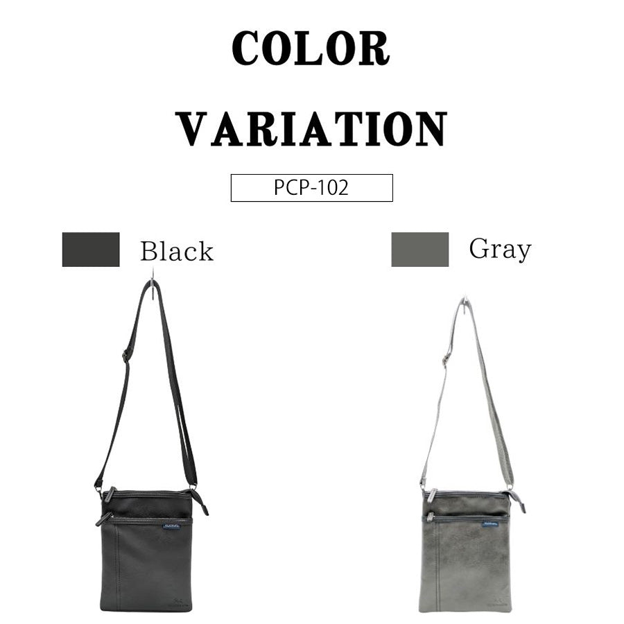 【POLOCHAMPS】 pcp102 ミニショルダー ショルダーバッグ 斜め掛け 使いやすい 普段使い コンパクト シンプル カジュアル ユニセックス プレゼント ブラック