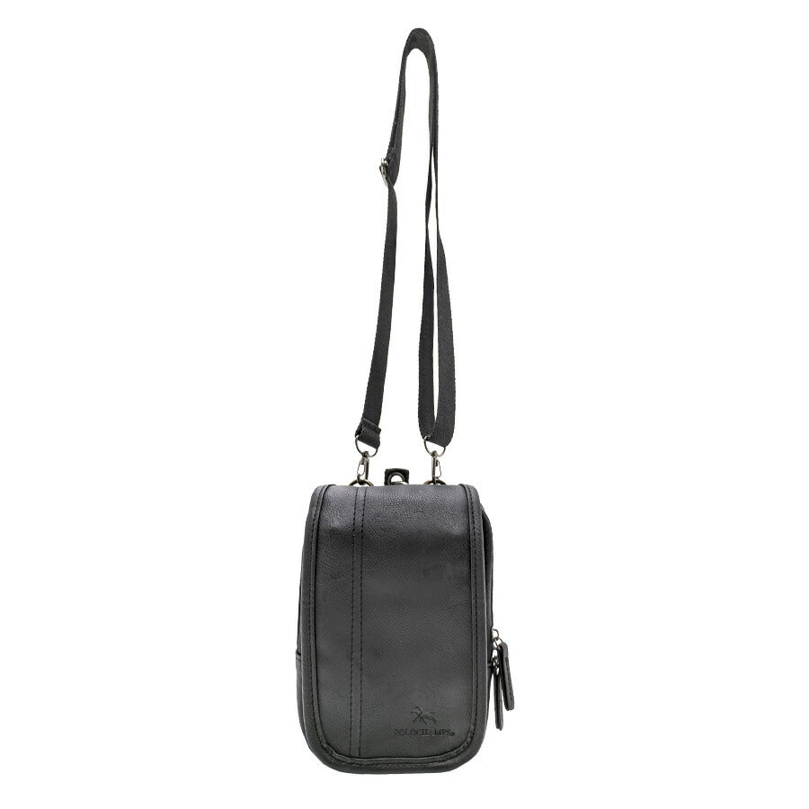 【POLOCHAMPS】 pcp109 フラップポーチ ミニショルダーバッグ 肩掛け 斜め掛け 使いやすい 普段使い シンプル カジュアル ユニセックス プレゼント ブラック