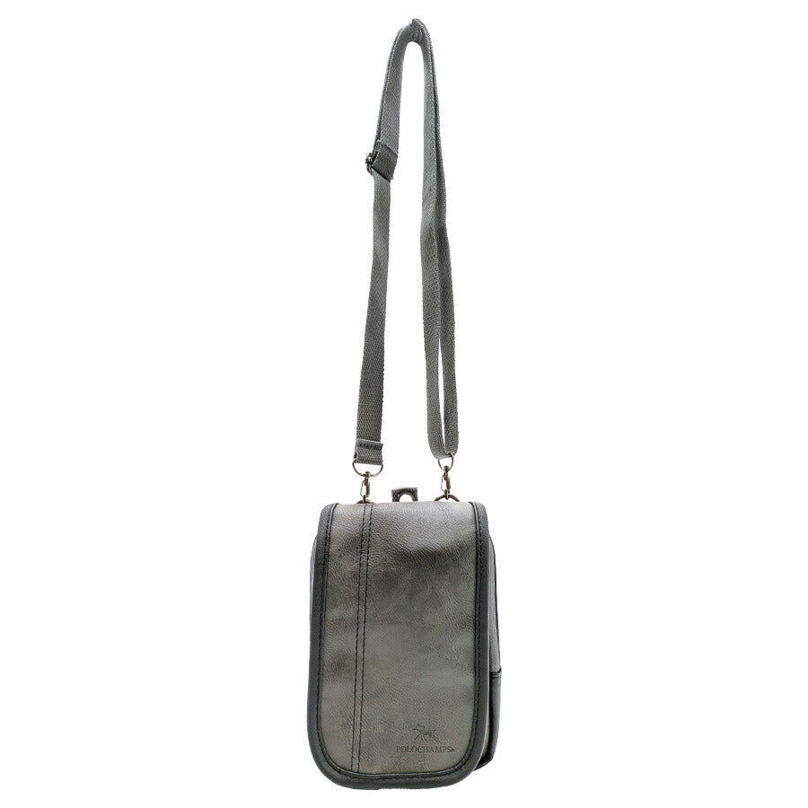 【POLOCHAMPS】 pcp109 フラップポーチ ミニショルダーバッグ 肩掛け 斜め掛け 使いやすい 普段使い シンプル カジュアル ユニセックス プレゼント ブラック
