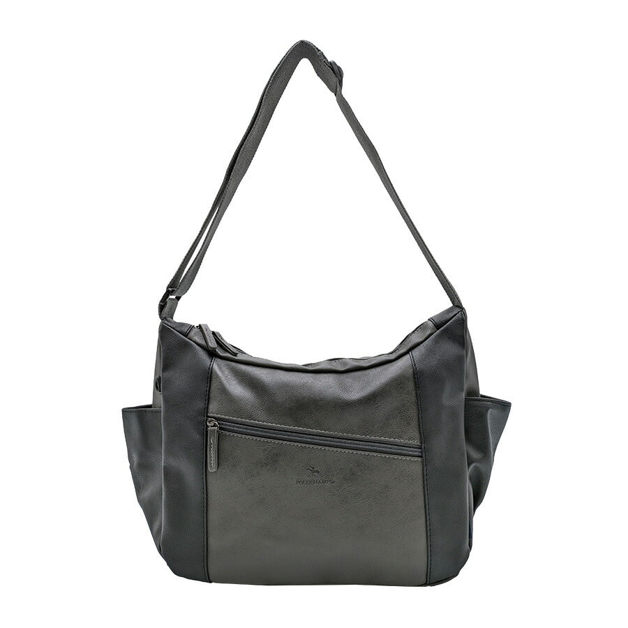 【POLOCHAMPS】 pcp112 ゴンドラショルダー ショルダーバッグ 肩掛け 斜め掛け 使いやすい 普段使い シンプル カジュアル ユニセックス プレゼント ブラック