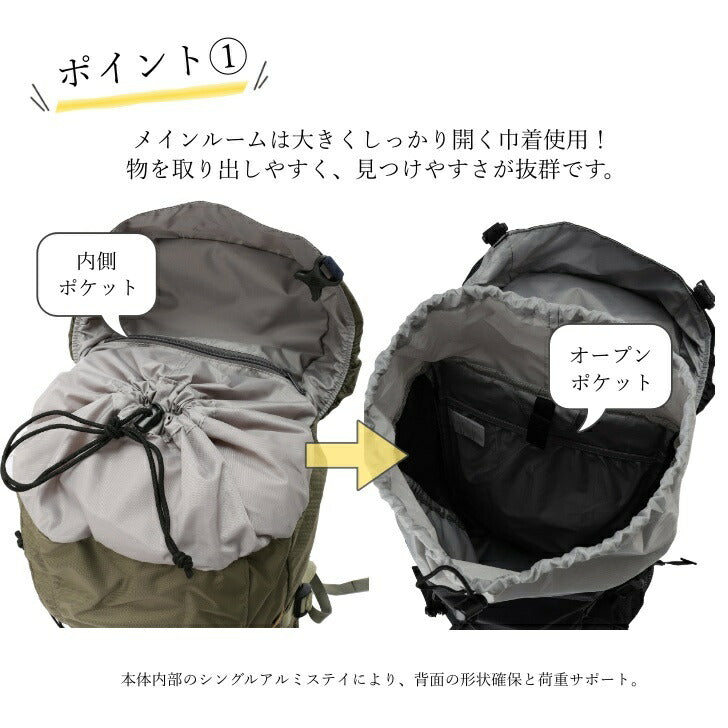Columbia コロンビア PU8469 Burke Mountain 32L Backpack バークマウンテン バックパック 日帰り登山 山小屋泊 機能性抜群 大型バックパック トップローディング ショルダーハーネス 水筒 ペットボトル サイドポケット レインカバーを ハイドレーション ハイキング 送料無料
