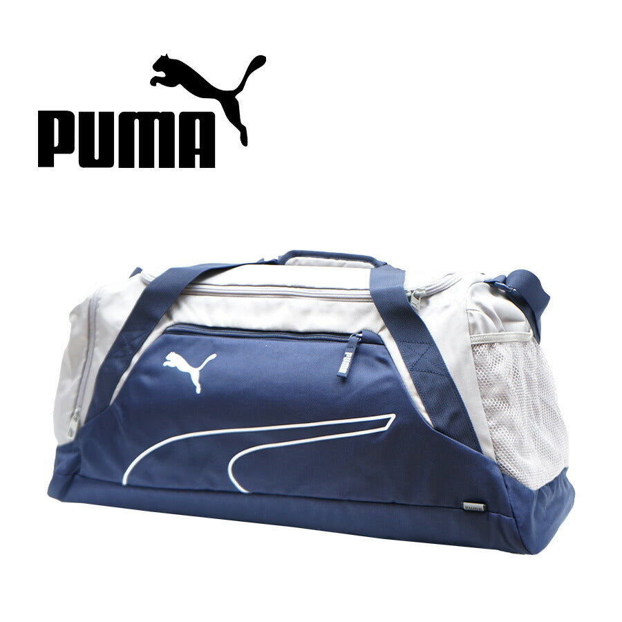 【PUMA】079237 ファンダメタルズ スポーツバッグ 2WAY かばん カバン 鞄 バッグ シンプル プーマ プーマネイビーコンクリートグレー 使いやすい かわいい おしゃれ 普段使い 大容量 ユニセックス 修学旅行 旅行 部活 通学 学生