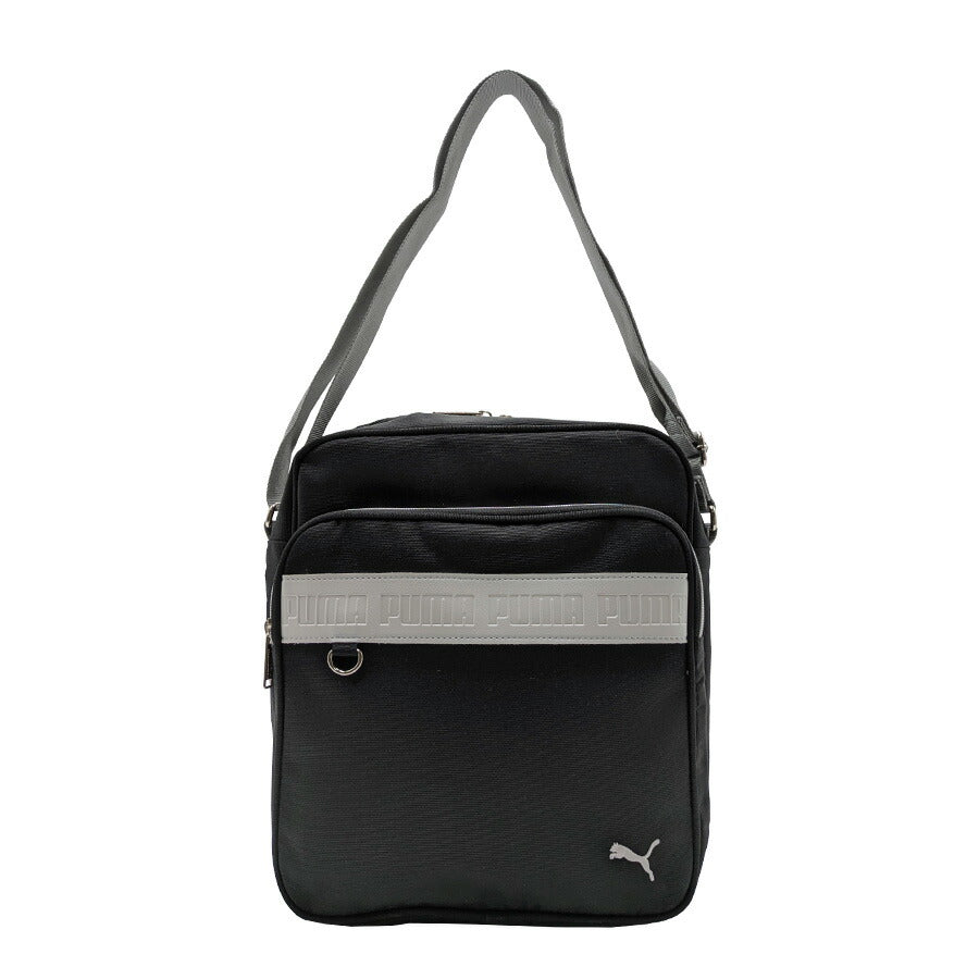 【PUMA】j20140 スクールショルダー かばん バッグ ショルダー サブバッグ 縦型 斜め掛け プーマ 使いやすい 中学生 高校生 女子学生 学生 通学 ブラック