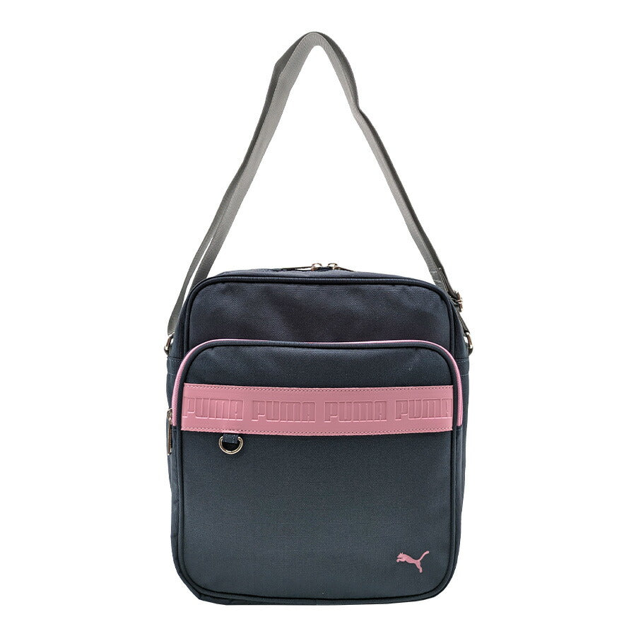 【PUMA】j20140 スクールショルダー かばん バッグ ショルダー サブバッグ 縦型 斜め掛け プーマ 使いやすい 中学生 高校生 女子学生 学生 通学 ブラック