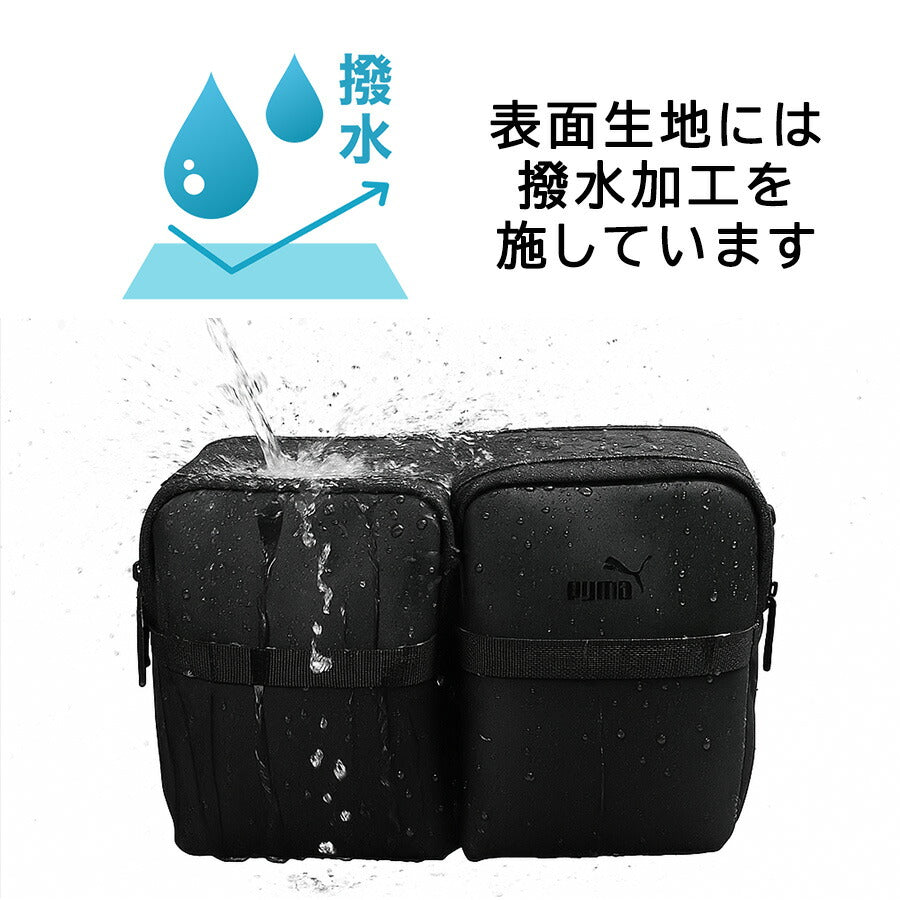 PUMA j20393 アクロス ショルダーバッグ 斜め掛けバッグ 斜め掛け かばん 普段使い 撥水 軽量 通勤 通学 男女兼用 ユニセックス プレゼント ギフト ブラック