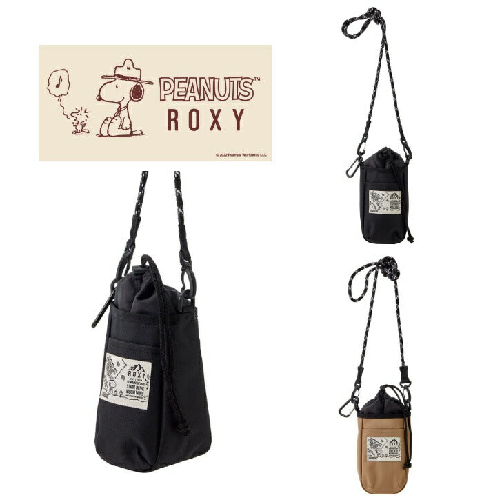 ROXY ロキシー RBG224807 ドリンクホルダー ピーナッツ コラボ 1L対応 メンズ レディース PEANUTS MINI SHOULDER ミニショルダー ショルダーバッグ ワンマイルバッグ お出かけ ショッピング かわいい キャラクター ブランド
