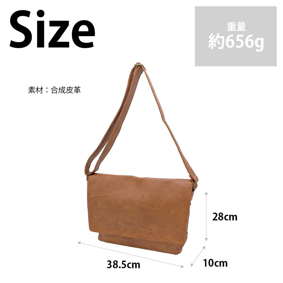 【Rename】 rsg50039 ショルダーバッグ 斜め掛け かばん カバン 鞄 普段使い 使いやすい シンプル おしゃれ ユニセックス プレゼント ギフト ブラウン