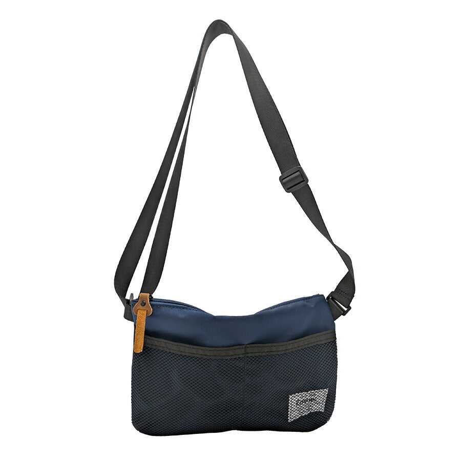 【クリックポスト/時間指定不可】【Rename】 rsn71019 メッシュポケットナイロンサコッシュ 斜め掛け かばん 使いやすい 軽量 ユニセックス プレゼント ブラック