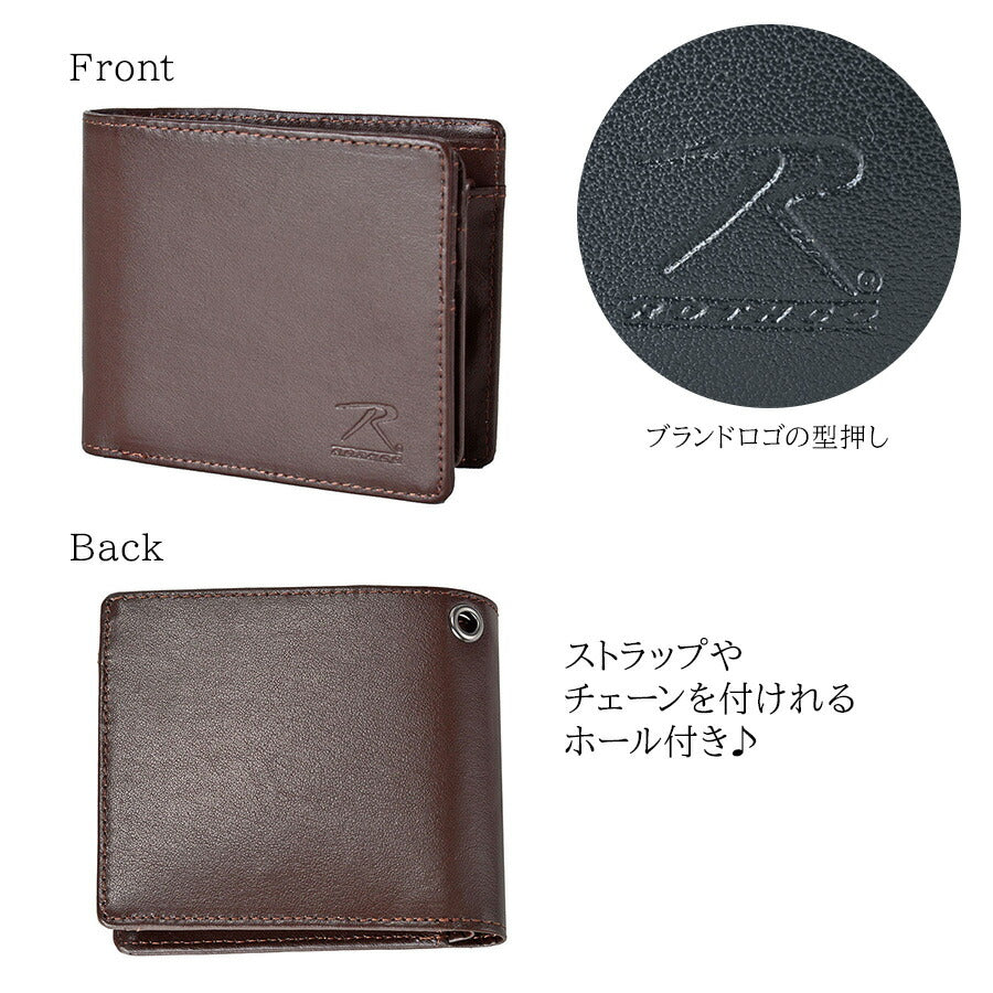 【ROTHCO】45048 二つ折り財布 折り財布 財布 ウォレット さいふ サイフ ミリタリー シンプル ロスコ ブラック ブラウン キャメル 使いやすい かっこいい おしゃれ 普段使い コンパクト メンズ 父の日 敬老の日 プレゼント ギフト