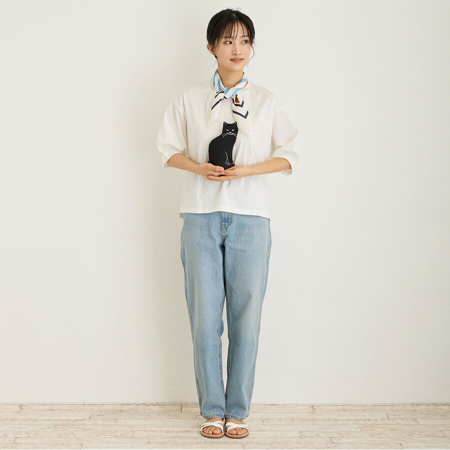 【ROOTOTE】 1117 EU.ウイズルー(子).オスワリネコ-A レディース ポーチ 小物入れ 自立 小さめ おしゃれ シンプル 持ち歩き コンパクト プレゼント ブラック