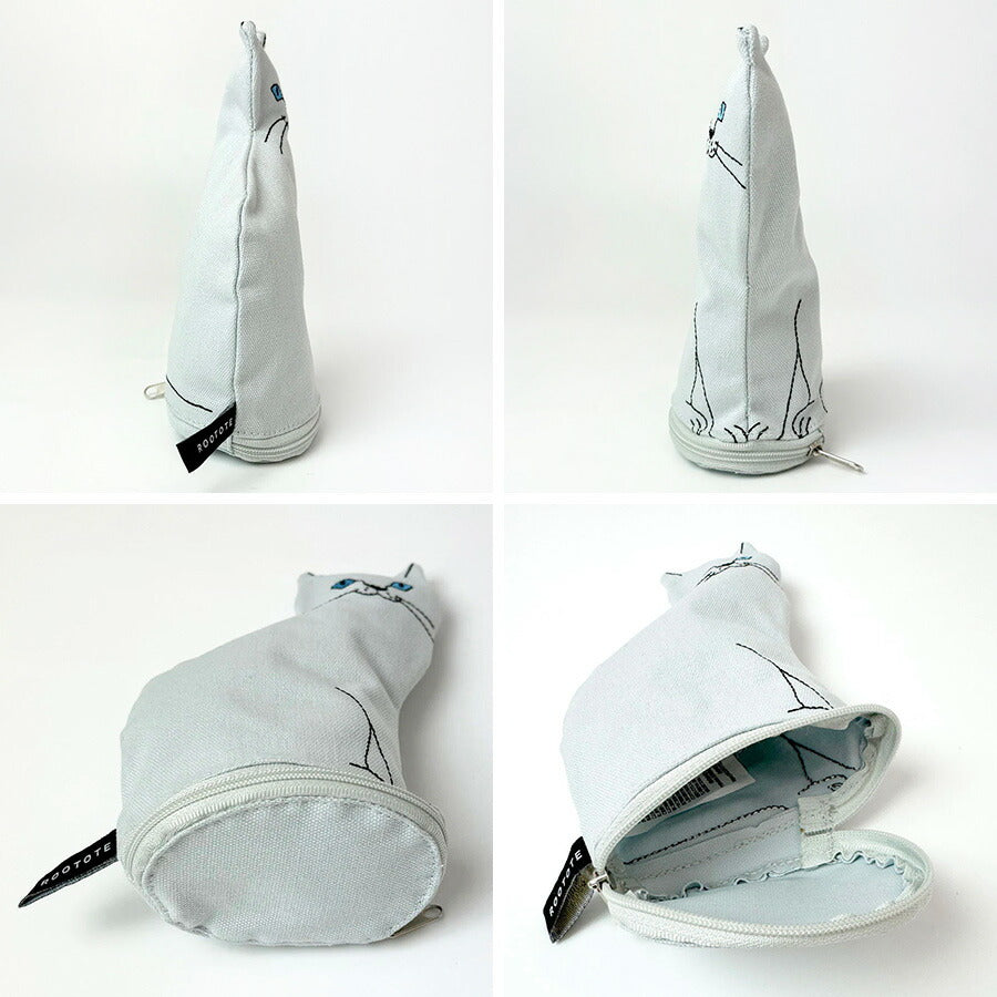 【ROOTOTE】 1117 EU.ウイズルー(子).オスワリネコ-A レディース ポーチ 小物入れ 自立 小さめ おしゃれ シンプル 持ち歩き コンパクト プレゼント ブラック