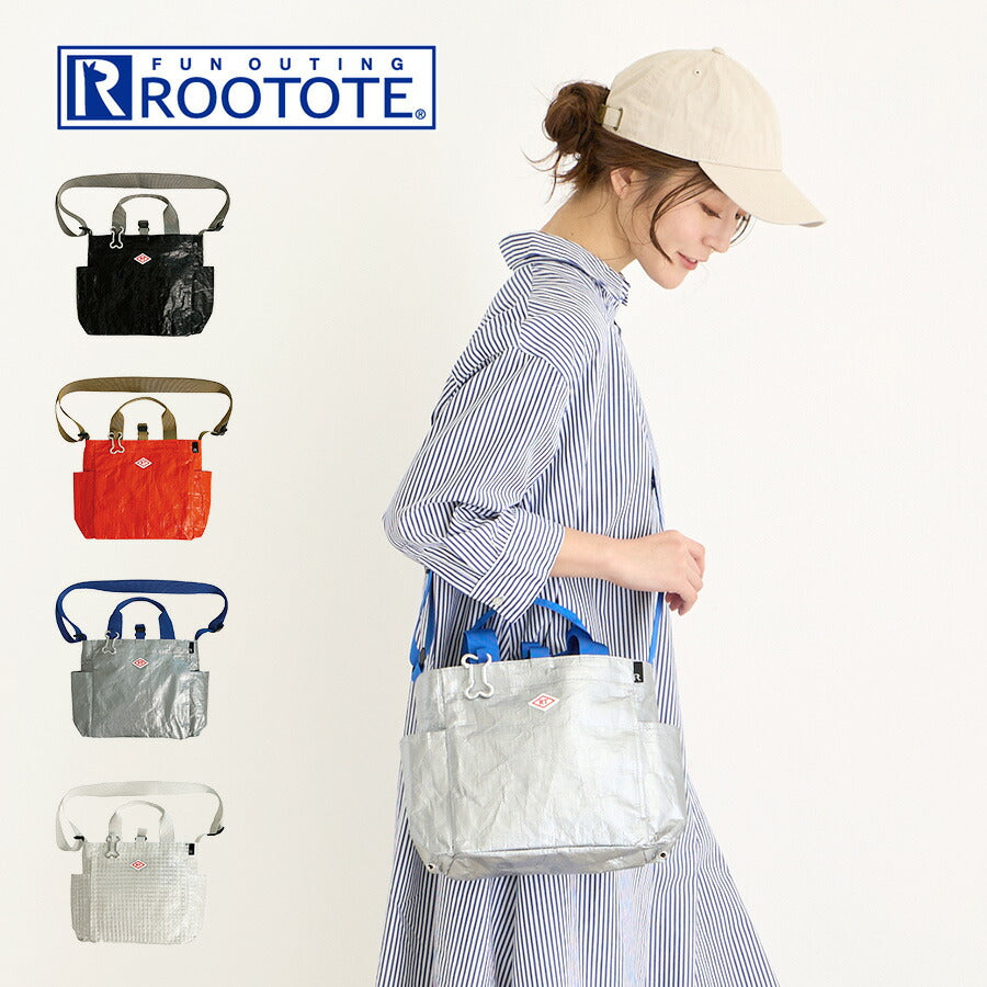 【ROOTOTE】 1128 SN.スクエア.DOG.BUDDY-A ユニセックス 軽量 撥水加工 お散歩バッグ カラビナ ショルダー トート シンプル カジュアル プレゼント ブラック