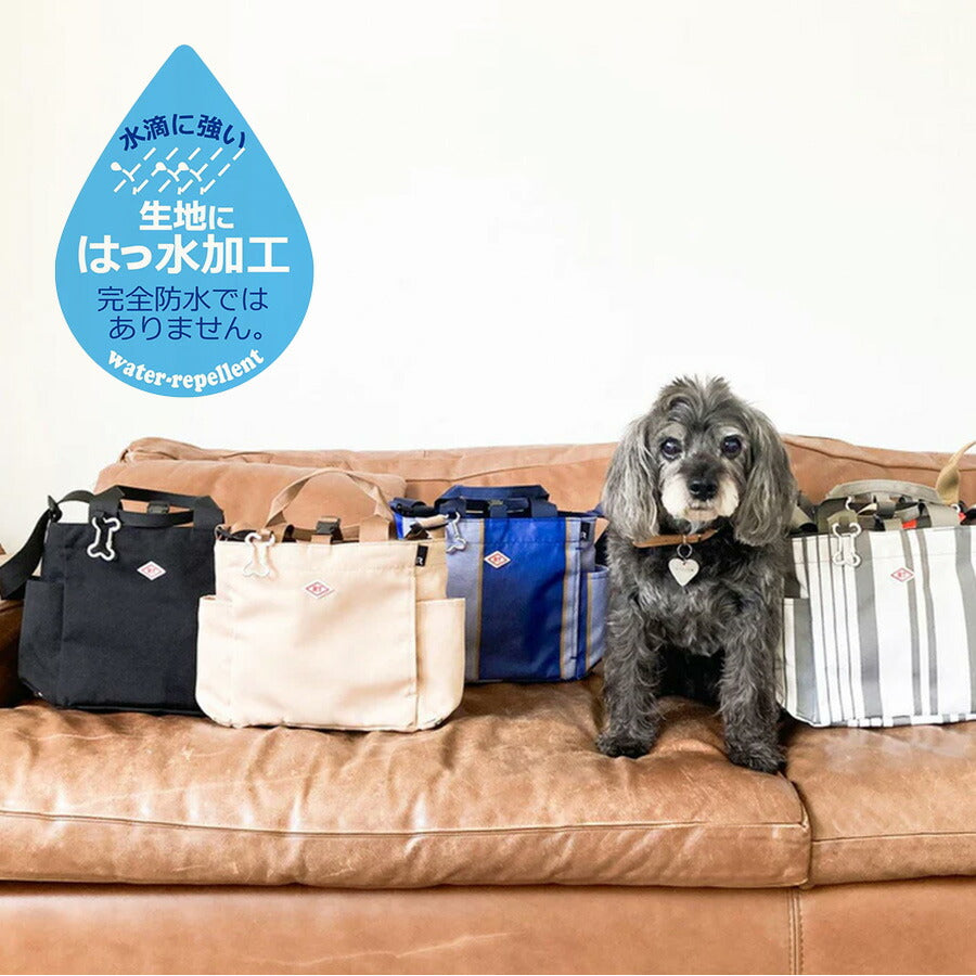 【ROOTOTE】 1129 SN.スクエア.DOG.BUDDY-B ユニセックス 軽量 撥水加工 お散歩バッグ カラビナ ショルダー トート シンプル カジュアル プレゼント ブラック