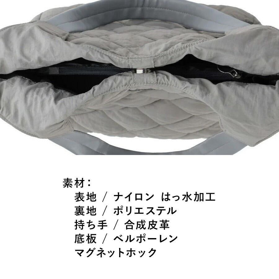 【ROOTOTE】 1331 LT.ラウンド.パルーティ.Quilt-C トートバッグ 小さめ 通勤 仕事 軽量 手持ち 仕切り付き 撥水 レディース おしゃれ プレゼント ブラック