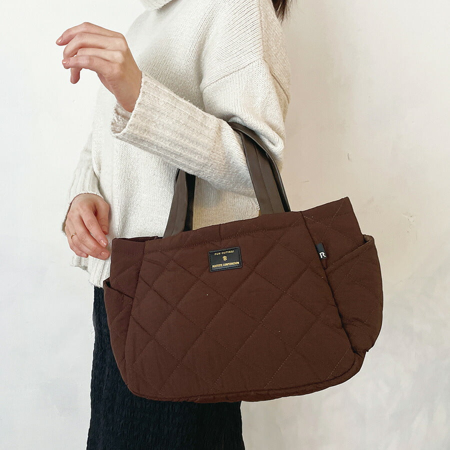 【ROOTOTE】 1332 LT.デリ.パルーティ.Quilt- C トートバッグ 通勤 仕事 軽量 手持ち 仕切り付き 撥水 レディース おしゃれ かわいい プレゼント ブラック