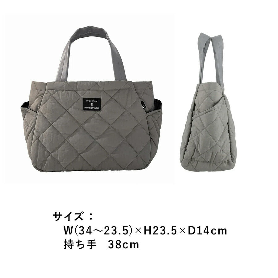 【ROOTOTE】 1332 LT.デリ.パルーティ.Quilt- C トートバッグ 通勤 仕事 軽量 手持ち 仕切り付き 撥水 レディース おしゃれ かわいい プレゼント ブラック