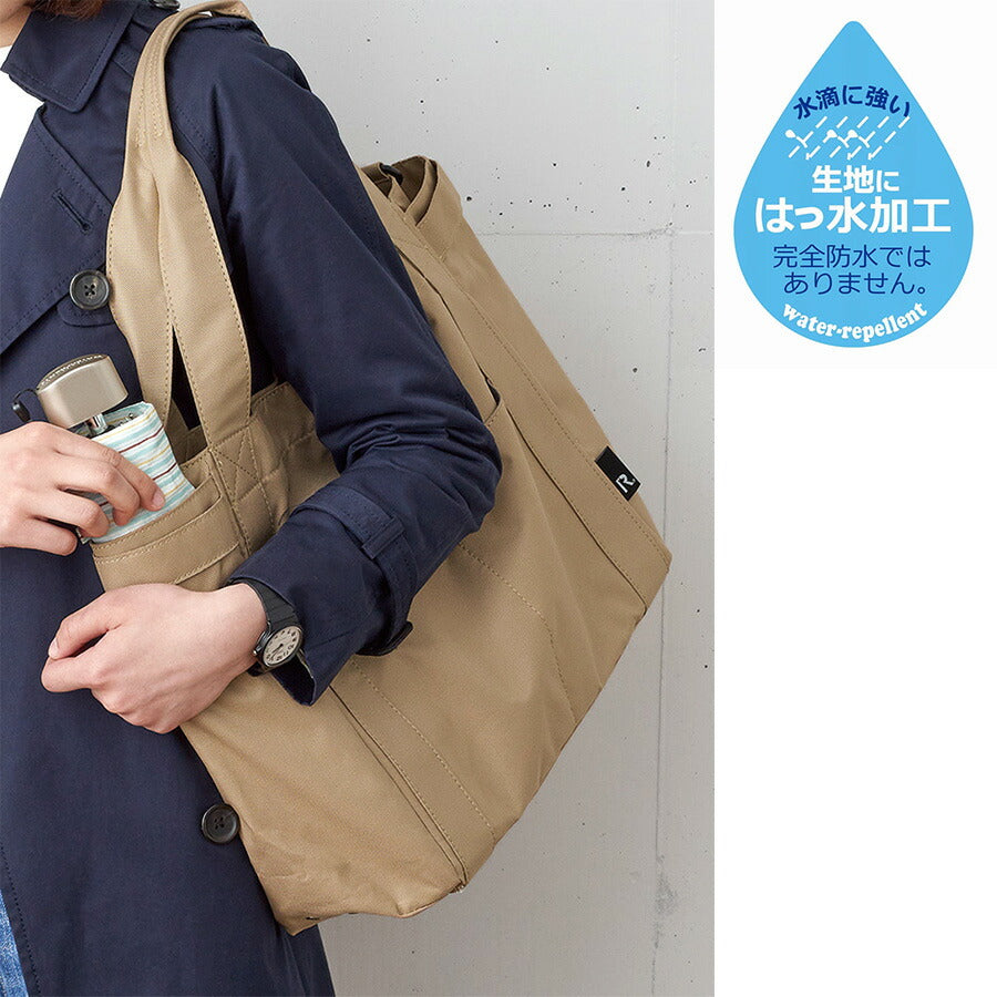 【ROOTOTE】 3157 SN.ミディアムポケッツーD トートバッグ 撥水 手持ち 軽量 シンプル レディース おしゃれ かわいい お出かけ プレゼント ギフト ブラック