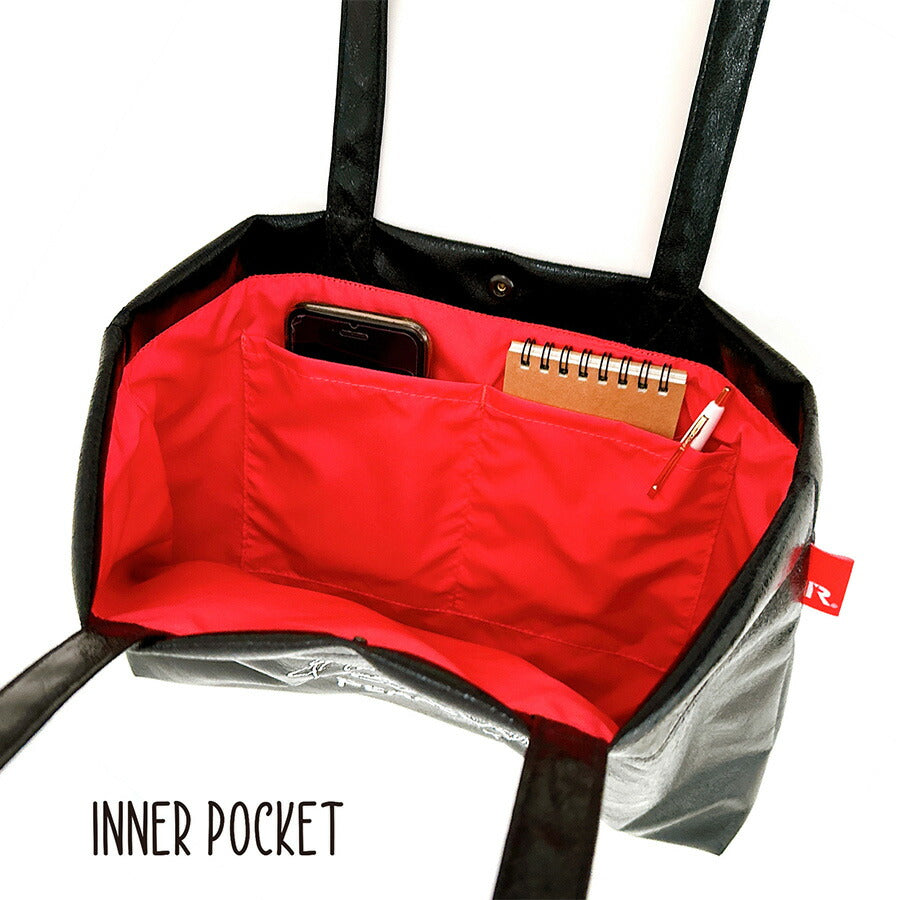 【クリックポスト/時間指定不可】【ROOTOTE】8445 IP.A4w.メタリック.Peanuts-0Q トートバッグ スヌーピー かわいい 普段使い レディース ギフト ブラック