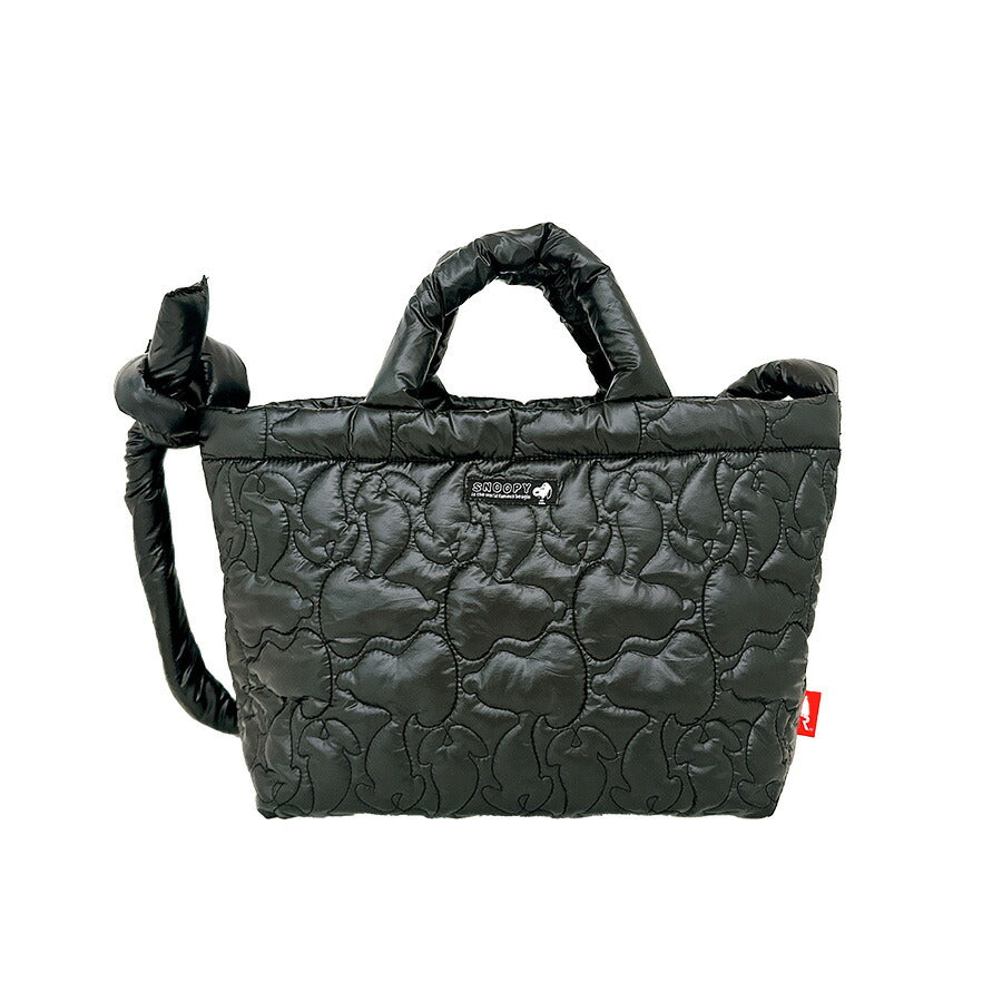 【ROOTOTE】8450 IP.BR.quilt.Peanuts-0N トートバッグ 斜め掛け 手持ち スヌーピー かわいい 普段使い 使いやすい レディース ギフト ブラック
