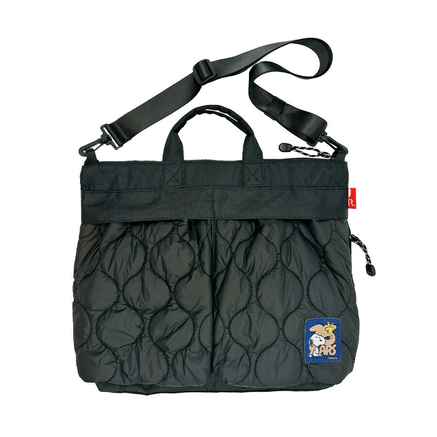 【ROOTOTE】8456 IP.A4w.パフ.Peanuts-0R 斜め掛け 手持ち ショルダー スヌーピー かわいい 使いやすい 普段使い レディース プレゼント ギフト ブラック