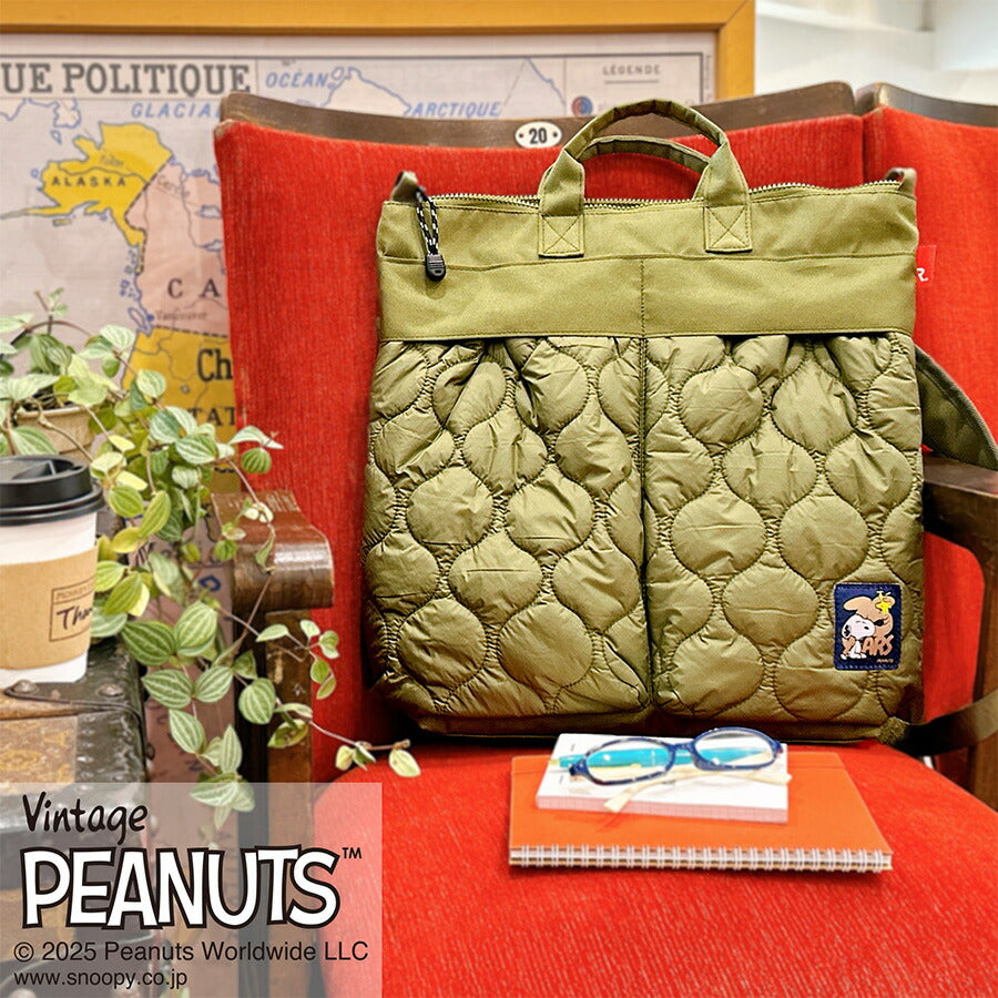 【ROOTOTE】8457 IP.セオルー.パフ.Peanuts-0R 手持ち リュック 2WAY かばん スヌーピー かわいい 使いやすい 普段使い レディース プレゼント ギフト ブラック