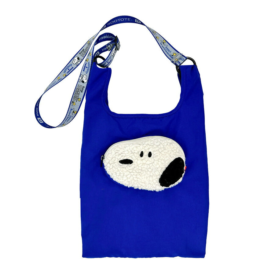 【クリックポスト/時間指定不可】【ROOTOTE】8459 IP.RSmid.Peanuts-0P エコバッグ 手持ち 斜め掛け スヌーピー かわいい レディース プレゼント ブラック