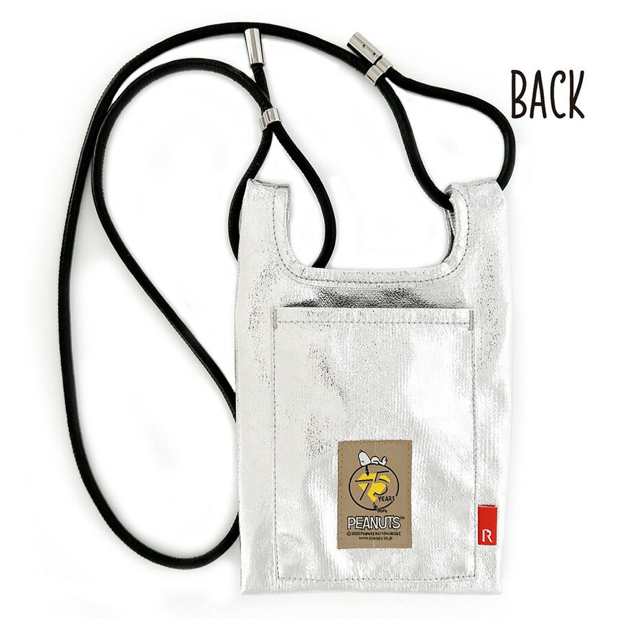 【クリックポスト/時間指定不可】【ROOTOTE】8460 IP.RSミニ.メタリック.Peanuts-0P エコバッグ 手持ち 斜め掛け スヌーピー レディース プレゼント ブラック