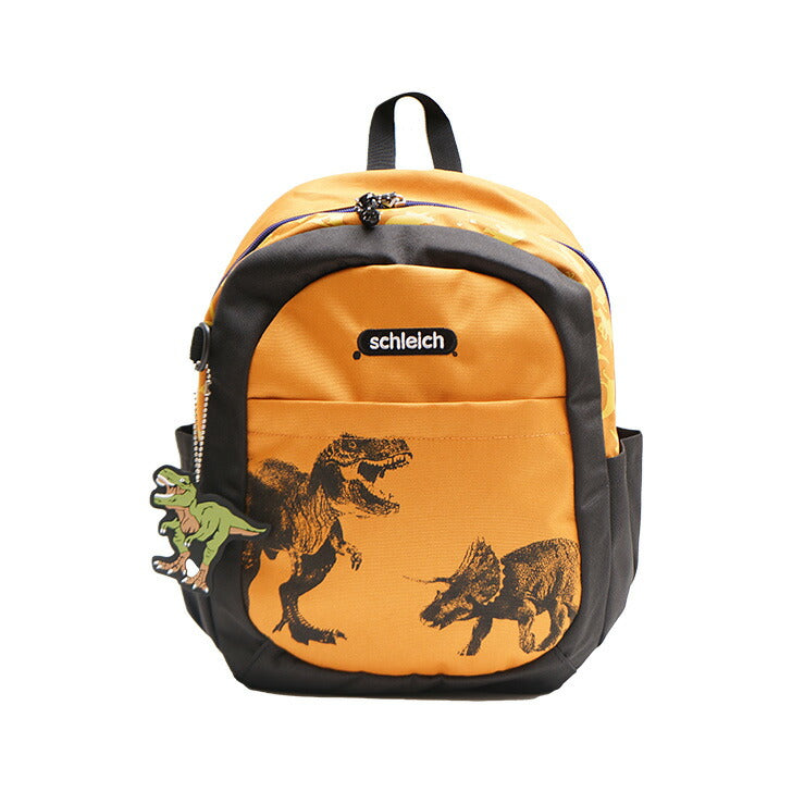 Schleich シュライヒ キッズリュック SC003 恐竜柄 リュック バックパック デイパック ティラノ ザウルス 恐竜 黄色 緑 赤 通園 通学 お泊り お出かけ お散歩 遠足 ピクニック 園児 保育園 幼稚園 お祝い 恐竜好き