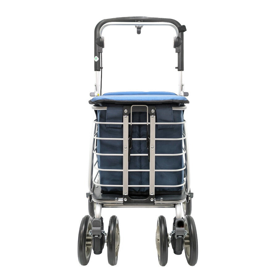 【須恵廣工業】 135 シルバーカー 座れるワゴン26L 押し車 買い物カゴ置き付き 介護 高齢者 歩行補助 折り畳み可能 軽量 シルバー 敬老の日 母の日 プレゼント