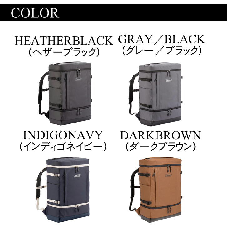Coleman コールマン SHIELD35+2layer シールド35+2レイヤー リュック バックパック 36L スクエア メンズ レディース シンプル カジュアル アウトドア 通学 学生 社会人 旅行 部活 合宿 習い事 ジム おしゃれ 人気 送料無料 バッグ 鞄