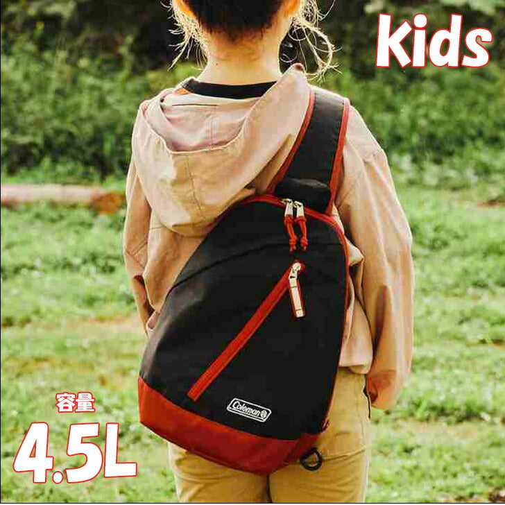 Coleman コールマン スリングバッグミニ sling-mini キッズ ワンショルダー スリング バッグ ロゴ ワンポイント 総柄 アウトドア 使いやすい チェストストラップ リフレクター サイドポケット シンプル 小さめ 通園 通学 遠足 学童 習い事 お出かけ