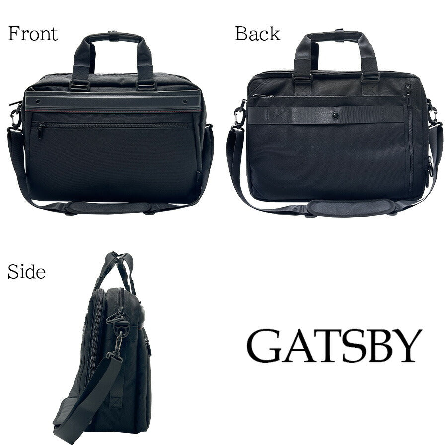 【当店オリジナルエコバッグプレゼント中！】【GATSBY】103-11033 3WAYビジネスバッグ かばん カバン 鞄 バッグ 手持ち ショルダー リュック 3WAY 日常 普段使い 使いやすい 便利 多機能 シンプル ギャッツビー ブラック おしゃれ ユニセックス 通勤 会社 営業