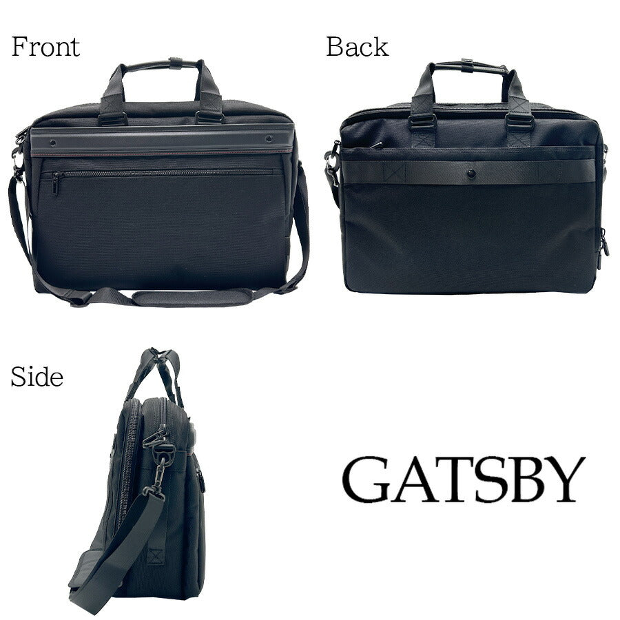 【当店オリジナルエコバッグプレゼント中！】【GATSBY】103-11034 ダブルルームビジネスバッグ かばん カバン 鞄 バッグ 手持ち ショルダー 2WAY 日常 普段使い 使いやすい 便利 多機能 シンプル ギャッツビー ブラック おしゃれ ユニセックス 通勤 会社 営業
