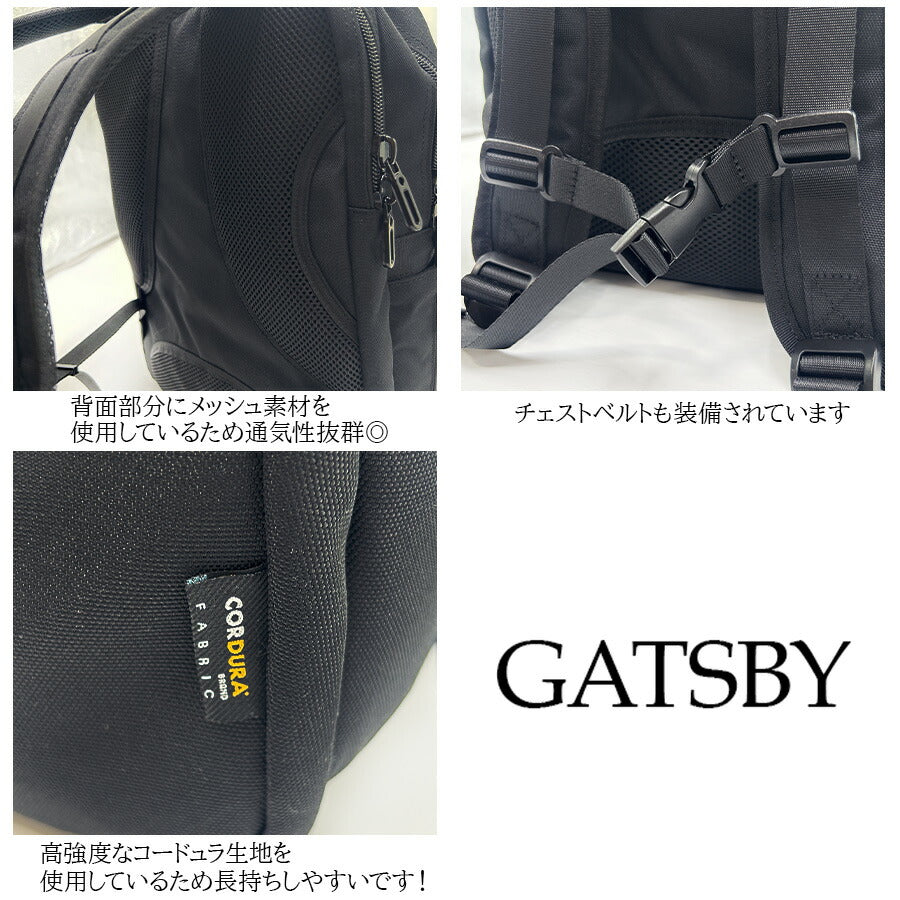 【当店オリジナルエコバッグプレゼント中！】【GATSBY】103-11035 ビジネスリュック かばん カバン 鞄 バッグ バックパック 日常 普段使い 使いやすい 便利 多機能 シンプル ギャッツビー ブラック おしゃれ ユニセックス 通勤 会社 営業