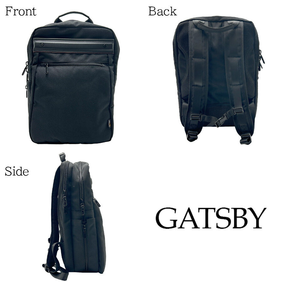 【当店オリジナルエコバッグプレゼント中！】【GATSBY】103-11035 ビジネスリュック かばん カバン 鞄 バッグ バックパック 日常 普段使い 使いやすい 便利 多機能 シンプル ギャッツビー ブラック おしゃれ ユニセックス 通勤 会社 営業