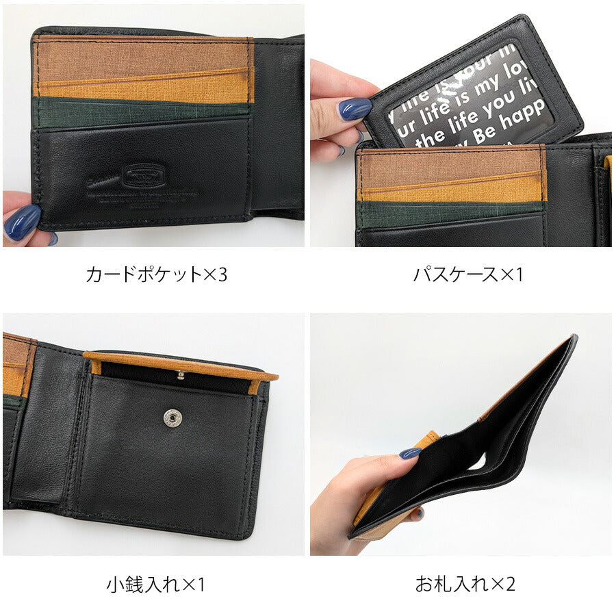 SOLATINA sw-70013 二つ折り財布 財布 さいふ サイフ ウォレット 普段使い 使いやすい 牛革 レザー イタリアンレザー メンズ プレゼント ギフト ブラック