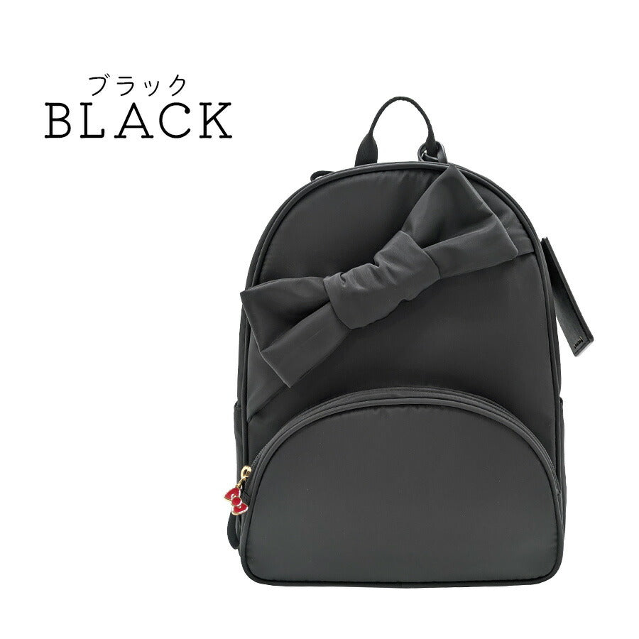 【SWANY】 a667 ハローキティコラボ リボンリュックM かばん ブラック 使いやすい 普段使い おしゃれ かわいい レディース プレゼント ギフト 母の日 敬老の日