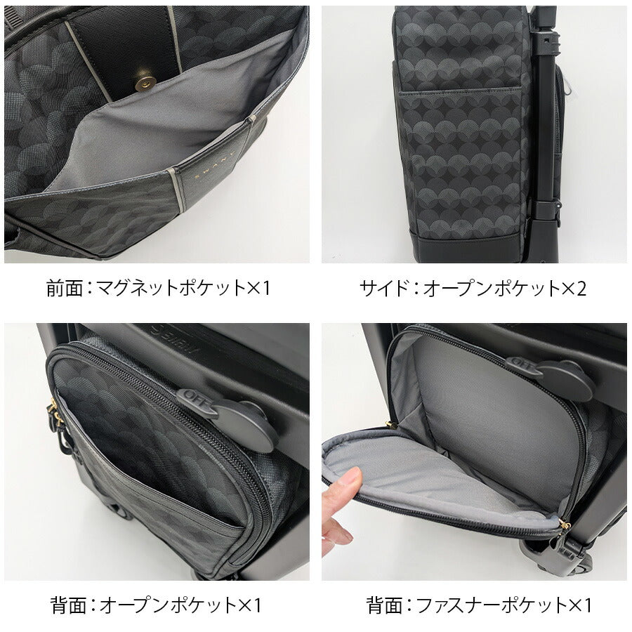 【SWANY】 d678m18 リンゴ ショッピングキャリー お買い物キャリー T2キャスター ４輪ストッパー  レディース プレゼント ギフト 母の日 敬老の日 ブラック