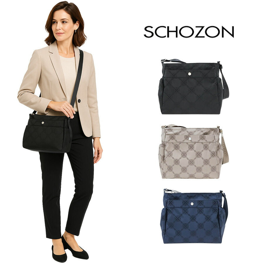 【レターパック配送/時間指定不可】【SCHOZON】11-2012 リエート ショルダーバッグ 斜め掛け 日本製 使いやすい レディース プレゼント ギフト ブラック 母の日