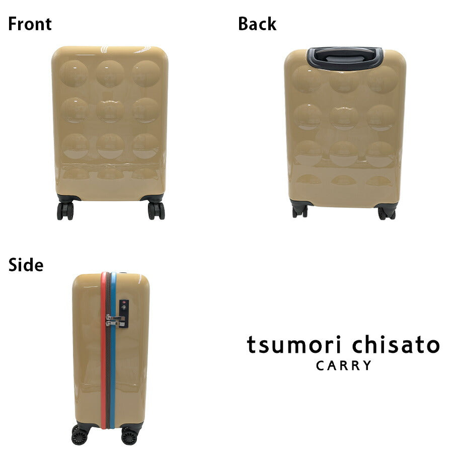 【tsumori chisato CARRY】 4260 ネコドットキャリー 32L 1〜3泊 スーツケース 機内持ち込み TSAロック レディース プレゼント ギフト 母の日 敬老の日 ブラック