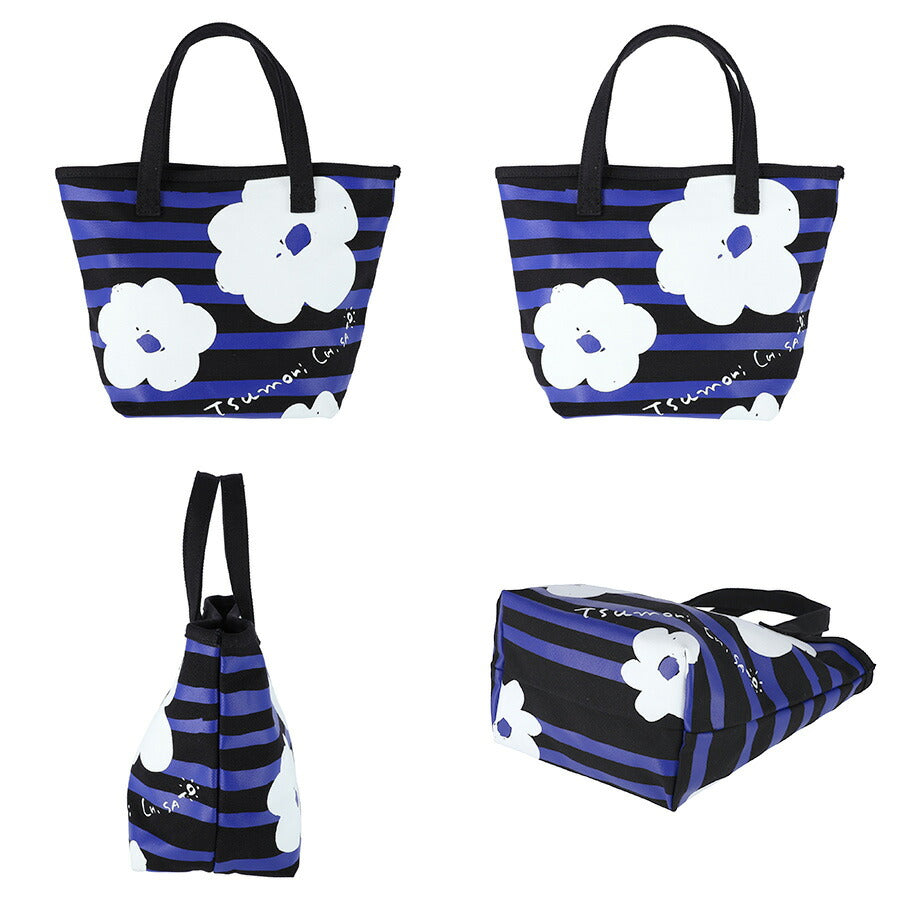 【レターパック配送/時間指定不可】【tsumori chisato CARRY】 50865 フラワーボーダートートバッグM 手持ち かばん レディース 母の日 ギフト ブラック