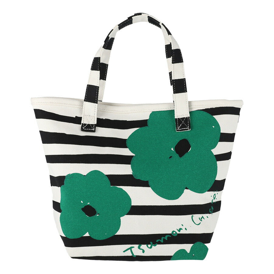【レターパック配送/時間指定不可】【tsumori chisato CARRY】 50865 フラワーボーダートートバッグM 手持ち かばん レディース 母の日 ギフト ブラック