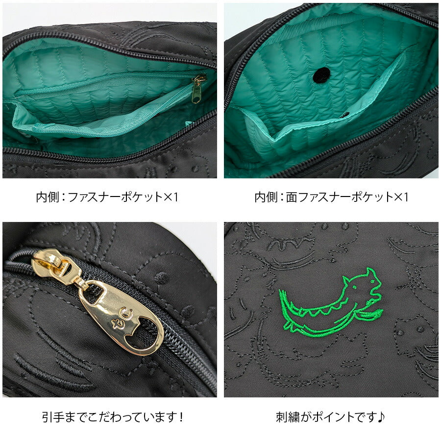 【tsumori chisato CARRY】50885 ナミネコシシュウ ショルダーバッグ 斜め掛け かばん 使いやすい 普段使い レディース ギフト プレゼント ブラック 母の日