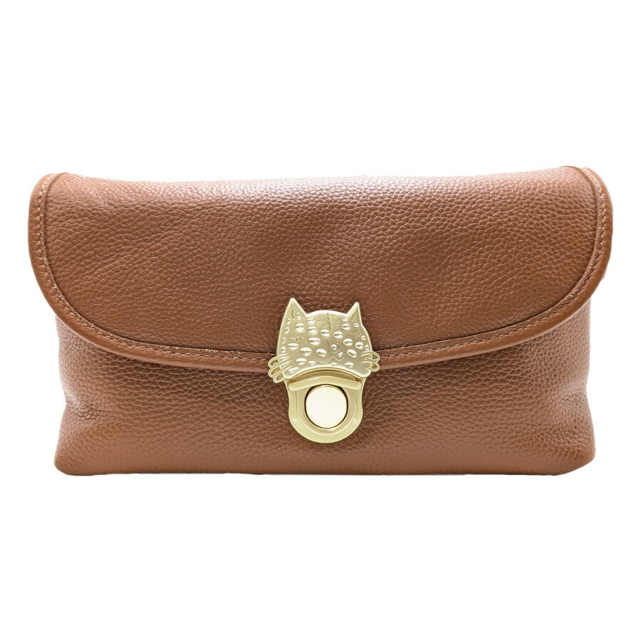 【レターパック配送/時間指定不可】【tsumori chisato CARRY】 53450 NEWカリヤネコ ショルダーバッグS 斜め掛け 牛革 レディース 母の日 ギフト ブラック