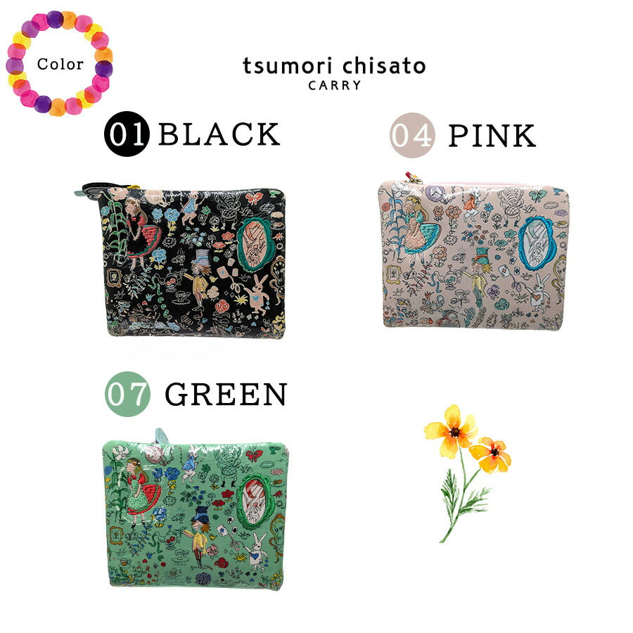 tsumorichisatoCARRY 57801 フシギノクニ 二つ折り財布 折り財布 ウォレット コンパクト レディース プレゼント ギフト 母の日 日本製 一粒万倍 ブラック