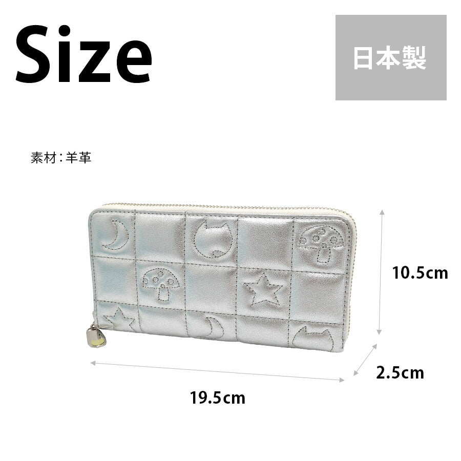【tsumori chisato CARRY】57822 ネコキルティング 長財布 財布 さいふ サイフ ウォレット 日本製 普段使い レディース ギフト プレゼント ブラック 母の日