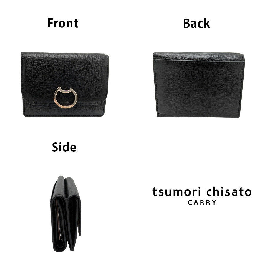 【tsumori chisato CARRY】57826 ネコオコシ 折り財布 財布 さいふ サイフ ウォレット 使いやすい 普段使い レディース ギフト プレゼント ブラック 母の日