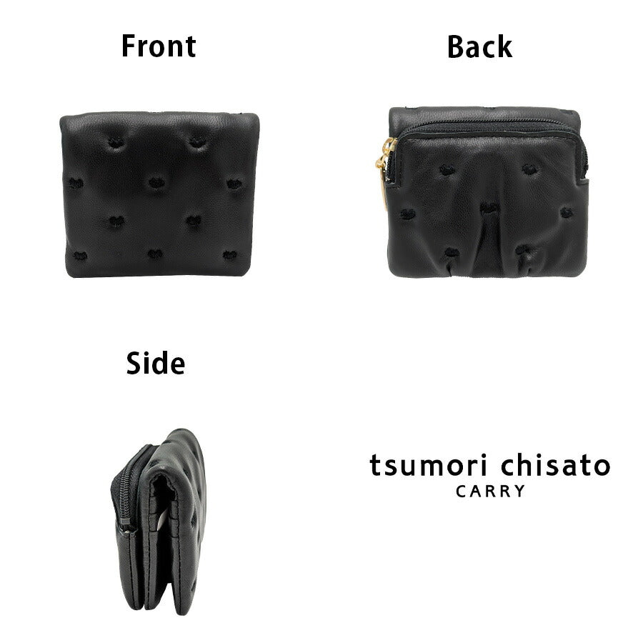 【tsumori chisato CARRY】57885 プチネコ 折り財布 財布 さいふ サイフ ウォレット 日本製 使いやすい 普段使い レディース ギフト プレゼント ブラック 母の日